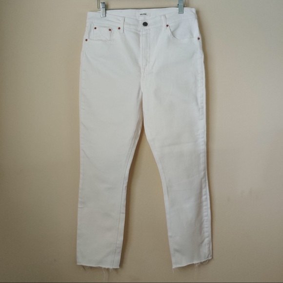 GRLFRND Reed White High Rise Skinny Ankle Jeans - Picture 1 of 9